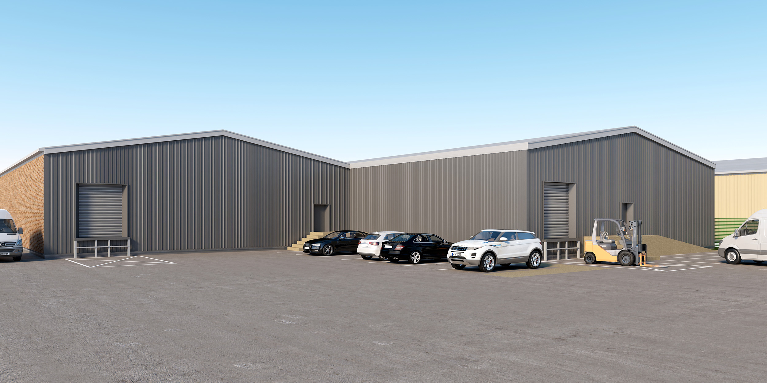 New CGI images for Snaygill Industrial Estate industrial units.